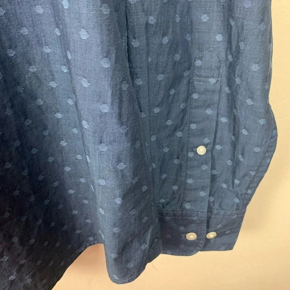 Bonobos Blue Button Down Shirt Dot 2X Career Dress Shirt Printed Long Sleeve - Picture 4 of 5